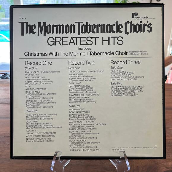 The Mormon Tabernacle Choir's Greatest Hits 3xLP Box Set 1974 Realm Records 8039 - Picture 13 of 13